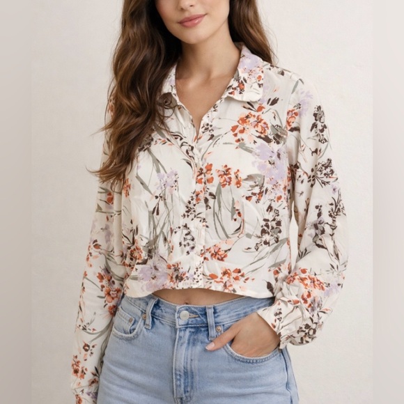 supply & demand Tops - Supply & Demand “Quincy” Floral Blouse / Top Cottagecore Romantic.  Sz L.   NWT!
